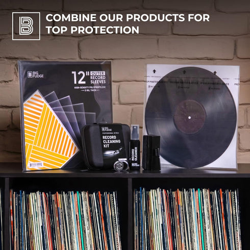 Big Fudge Vinyl Record Cleaning Kit - Includes Velvet Cleaner Brush, Cleaning Fluid, Stylus Gel, Velvet Brush - with Padded Storage Case...