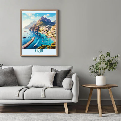 Posterizer 1 pcs-Capri Italy Cute Aesthetic Travel Print-Adventure Wall Art-GIft for Men Women Teens-Decor for Home & Office- unframed wall art...