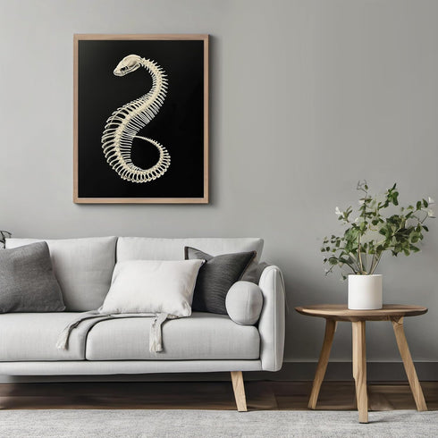 Posterizer 1 pcs-abstract reptile X-ray art -1-Art for Animal Lovers Gift for Steampunk or Goth Fans Living Room Bedroom Decor- unframed wall art...