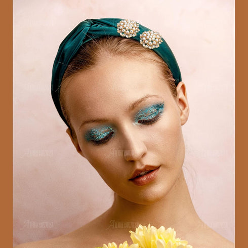 AUEAR, 15 Pack Gold Rhinestone Pearl Flower Buttons Pearl Flatback Crystal Button Embellishments for Jewelry Making Clothing DIY Craft...