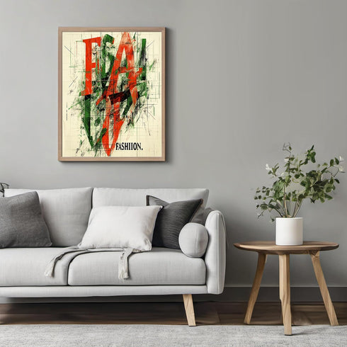 Posterizer 1 pcs-modern typography abstract visuals-Fashion 1-Abstract & Modern Art- Gift for Women, Fashionistas, Designer Fashion Fans- unframed...