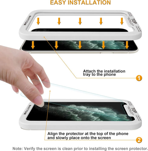 Supershieldz (3 Pack) Designed for Apple iPhone 11 Pro Max and iPhone XS Max (6.5 inch) Tempered Glass Screen Protector with (Easy Installation Tr...