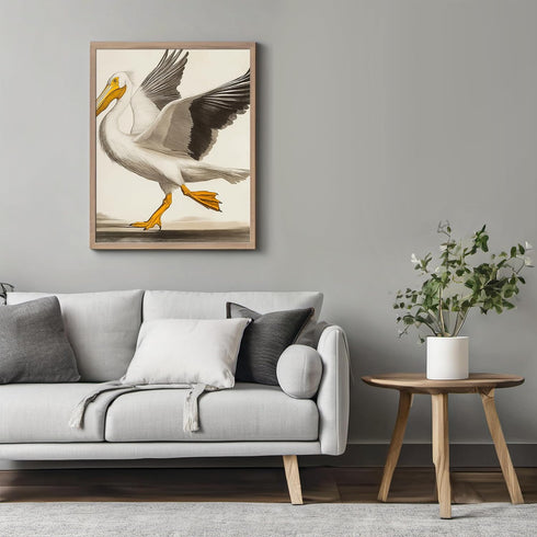 Posterizer 1 pcs-White Pelican detailed art work 2-Art for Animal Lovers-Collectibles & Fine Art-Decor for Home & Office- unframed wall art...