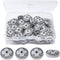 50pcs 10mm Alloy Antique Silver Spacer Bead Flower Bead Spacers European Spacers Jewelry Spacer Charms with A Box for Bracelet Necklace Jewelry Ma...