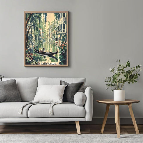 Posterizer 1 pcs-travel poster-Venice (Venezia) iconic canals 1-Adventure Wall Art Gift for Men Women Entrepreneur Teens Decor for Beach House- u...