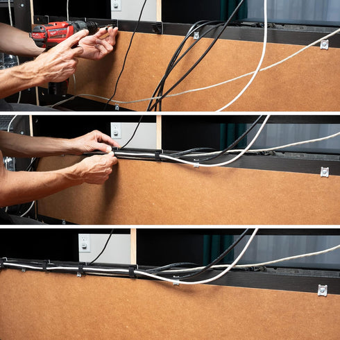 Cable Clips Black with 3M Adhesive, Multipurpose Small Wire Clamps for Cable Management and Cable Runs - 50 Pack Black Bundled with 10 Reusable Ca...