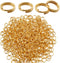 Jump Rings, 500 Pieces Golden Double Loop Round Split Rings Small Key Chain Hoops for Key Charms Jewelry Making, 6mm...
