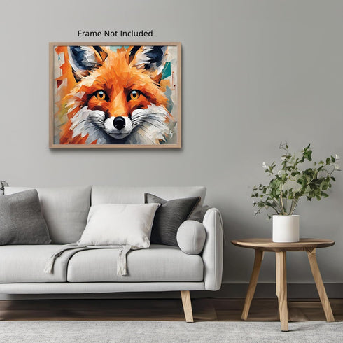 Posterizer 1 pcs- cute little fox close up art-Art for Animal Lovers- Living Room Bedroom Decor- unframed wall art...