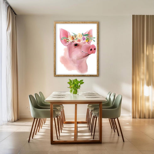 Posterizer 1 pcs-Rustic Farmhouse Cute Pig Piglet Picture-Art for Animal Lovers- Gift for Men Women Entrepreneur Teens-Decor for Home & Office- un...