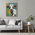 Posterizer 1 pcs- black and white cow with oil painting style background-Art for Animal Lovers-Abstract & Modern Art- Decor for Home & Office- unf...