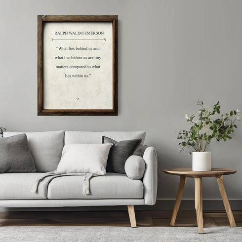 Posterizer 1 pcs-Ralph Waldo Emerson quote- What Lies Behind-Quotes and Poems-Motivational & Inspirational Art-Gift for Teachers-Decor for Home & ...