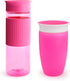 Munchkin® Miracle® 360 Spill Proof Sippy Cups, 24 and 10 Ounce, 2 Pack, Pink – Toddler and Adult Set...