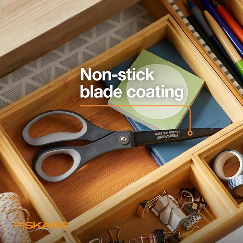 Fiskars Everyday Softgrip Non-stick Titanium Scissors (8")...