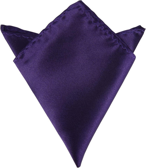 12 Pcs Mens Solid Mixed Color Pocket Square Wedding Handkerchiefs...
