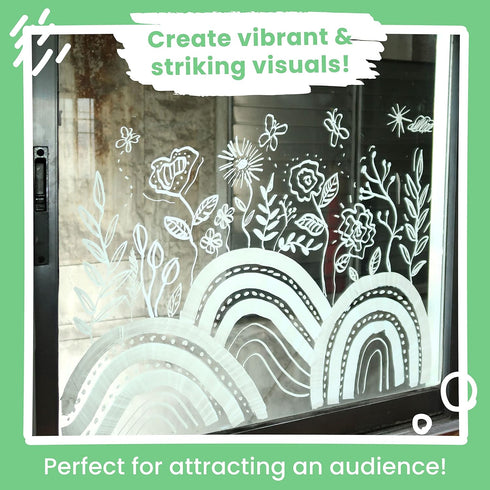 White Jumbo Chalk Markers - 15mm Window Markers | Pack of 4 White Pens - Use on Cars, Chalkboard, Whiteboard, Blackboard, Glass, Bistro | Loved by...