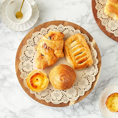 Juvale Round Paper Placemats & Doilies (12-Inch) - Brown Paper Chargers for Dinner Plates and Tea Party Decorations with Lace Scalloped Edges...