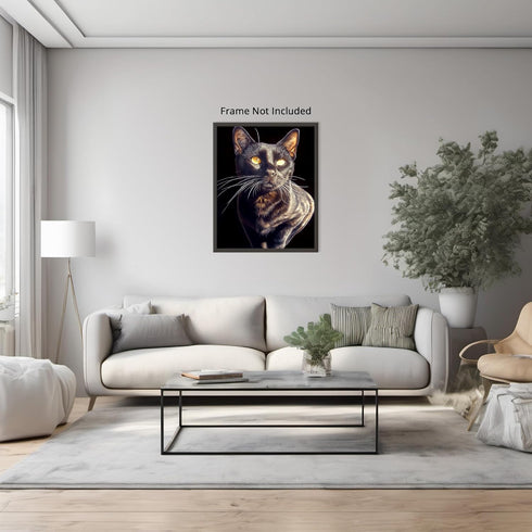 Posterizer 1 pcs-beautiful cat-kitty in the house art 2-Art for Animal Lovers Gift for Men Women Entrepreneur Teens Decor for Home & Office- unf...