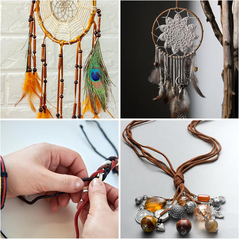 PATIKIL 100 Yards Flat Suede Cord, 2.7mm Leather String Lace Faux Leather Cord with Roll Spool for Jewelry Making Bracelet Necklace Beading DIY Cr...