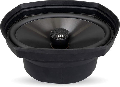 NVX XBAF69 2 Piece Universal 6x9” Silicone Rubber Speaker Baffles with Self Adhesive Foam Base Pad......