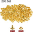 HARFINGTON 200 Sets Leather Rivets 8mm x 6mm Metal Double Cap Rivet Snaps Studs Fasteners with 3pcs Setting Tools Rivets for Leather Craft DIY Rep...