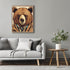 Posterizer 1 pcs-angry bear in work clothes-abstract art 2-Art for Animal Lovers-Abstract & Modern Art-Decor for Home & Office- unframed wall art...