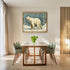 Posterizer 1 pcs-polar bear in snowy winter scene-oil painting style -1-Art for Animal Lovers-Landscape & Nature Art-Decor for Home & Office- unfr...