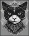 Posterizer 1 pcs- classic goth themed abstract black cat-Gothic Art-Art for Animal Lovers- Living Room Bedroom Decor- unframed wall art...