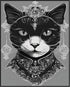 Posterizer 1 pcs- classic goth themed abstract black cat-Gothic Art-Art for Animal Lovers- Living Room Bedroom Decor- unframed wall art...