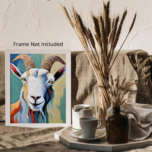 Posterizer 1 pcs- pretty majestic goat close up art-Art for Animal Lovers-Abstract & Modern Art- Decor for Home & Office- unframed wall art...