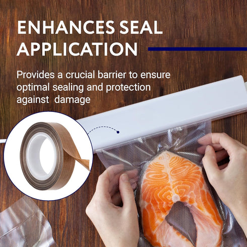 PTFE Tape/Teflon Tape for Vacuum, Hand and Impulse Sealers (1/2-inch x 30 feet) - Fits FoodSaver, Seal A Meal, Weston, Cabella's by Impresa...