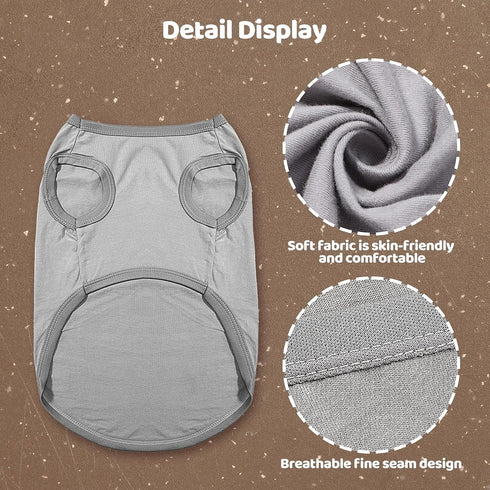 Dog Shirts Blank Clothes 3 Pieces Dog T-Shirts Apparel Shirts Soft and Dry Breathable Large Dogs Cats Pet Sleeveless Vest T-Shirt Apparel Clothing...