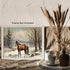 Posterizer 1 pcs-majestic horse in snowy winter scene-oil painting style-1-Art for Animal Lovers-Landscape & Nature Art-Decor for Home & Office- u...