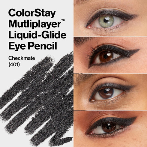 REVLON ColorStay Multiplayer Liquid-Glide Eye Pencil, Multi-Use Eye Makeup With Blending Brush, Blends Then Sets, Creamy Texture, Waterproof, Smud...