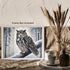 Posterizer 1 pcs-owl in nature-winter snowy scene in oil painting style-4-Art for Animal Lovers-Landscape & Nature Art-Decor for Home & Office- un...