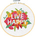 Dimensions 72-76107 Live Happy Needlepoint Embroidery Kit with 6" Bamboo Hoop......