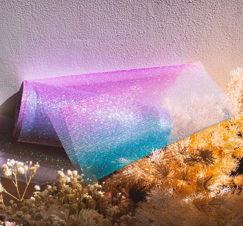 AUEAR, 2 Pack Rainbow Glitter Tulle Netting Rolls for Table Runner Chair Sash Bow Wedding Unicorn Party Pet Tutu Skirt Sewing Crafting Fabric Birt...