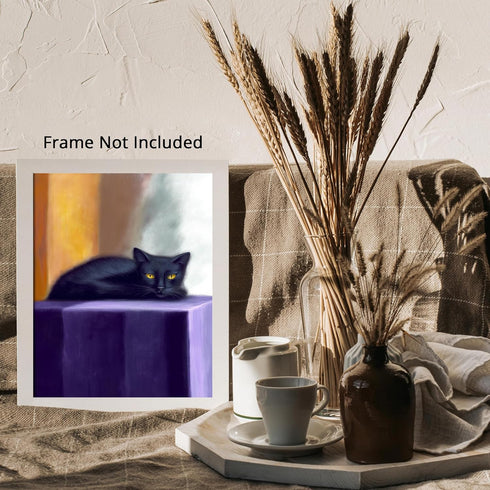 Posterizer 1 pcs-beautiful cat-kitty in the house art 1-Art for Animal Lovers Gift for Men Women Entrepreneur Teens Decor for Home & Office- unf...