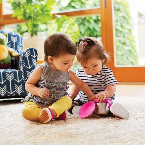 Munchkin® Snack+™ Stainless Steel Snack Catcher Cup with Lid, 9 Ounce, Blue, 1 Pack...