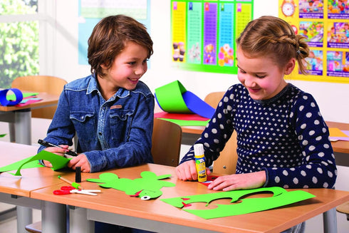 UHU Colored Glue Stick, 0.74oz Blue, rubs on Blue & Dries Clear, Washable, Solvent Free, Screw on Cap, Pack of 24...