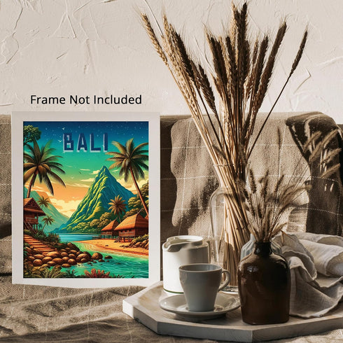 Posterizer 1 pcs-travel poster-Bali-Adventure Wall Art Gift for Men Women Entrepreneur Teens Decor for Home & Office- unframed wall art...
