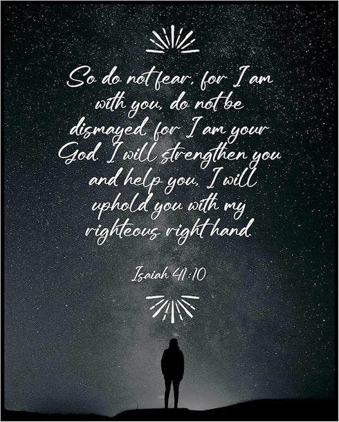 Posterizer 1 pcs-Do Not Fear, I Am With You-Isaiah Bible Verse-Quotes and Poems-Gifts for Christians - Decor for Church, Sunday School Classroom- ...
