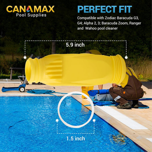Canamax Premium W69698 Pool Cleaner Long Life Diaphragm - Replacement for Zodiac Baracuda G3,G4 Alpha 2 3 - Fit with W81701 W81700 W81600- Pack of...