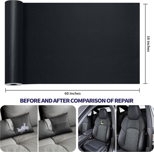 Self Adhesive Leather Repair Patch,60 in x 16 in Large Leather Patches for Furniture,Leather Repair kit for Couch,Car Seat,Motorcycle seat,Lovesea...