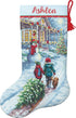 Dimensions 70-08995 Holiday Tradition DIY Personalizable Christmas Cross Stitch Stocking Kit, 16" L, 14 Count Light Blue Aida, Various...
