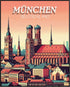 Posterizer 1 pcs-Munchen Deutschland City Retro Travel Poster-Adventure Wall Art-GIft for Men Women Teens-Decor for Home & Office- unframed wall a...