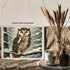 Posterizer 1 pcs-owl in nature-winter snowy scene in oil painting style-6-Art for Animal Lovers-Landscape & Nature Art-Decor for Home & Office- un...