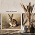 Posterizer 1 pcs- Brown and white rabbit oil painting style-Art for Animal Lovers- Gift for Men Women Entrepreneur Teens-Decor for Home & Office- ...