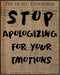 Posterizer 1 pcs-Retro Dictionary print-Stop apologizing for your emotions-Quotes and Poems-Motivational & Inspirational Art-Decor for Home & Offi...