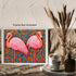 Posterizer 1 pcs- two flamingos with mosaic style background-Art for Animal Lovers- Living Room Bedroom Decor- unframed wall art...