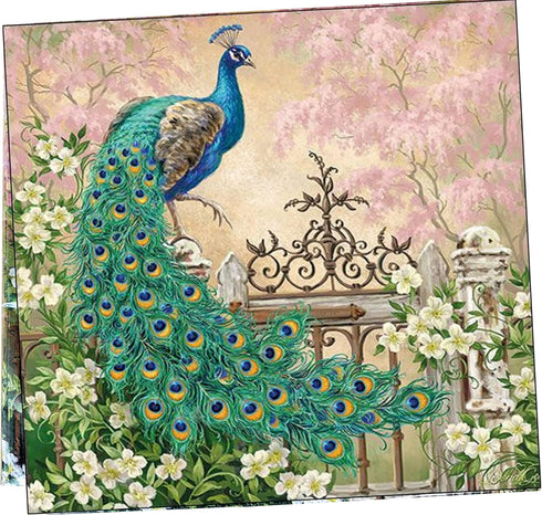 20-ct 13x13 Peacock Napkins for Valentine's, Dinner, Decoupage, Cocktail, Wedding, Shower, Mother's Day, Birthday Party - Decorative Paper Bird De...